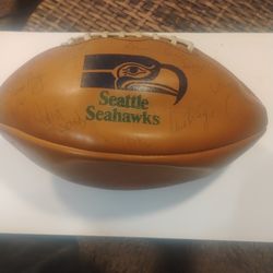 Seahawks Vintage 1981 autograph football