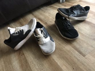 Jordan shoes (white sz 11) (black sz 10.5)