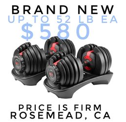 Bowflex Selecttech 552 Adjustable dumbbell dumb bell set 52 lb 30 50 weights gym exercise equipment workout bench curl