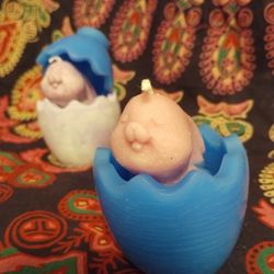 Rabbit inside an egg Candle