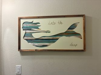 Wooden Mermaid Wall Art