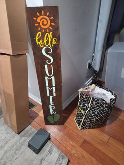 Hello Summer Wooden Porch Sign