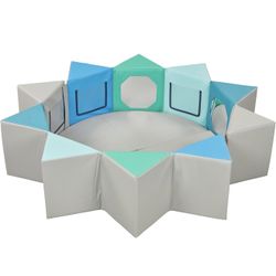 ECR4Kids SoftZone Wall of Mirrors, Activity Center, Contemporary, 3-Piece  Color: Contemporary  Brand ECR4Kids Room Type Classroom, Nursery, Playroom 