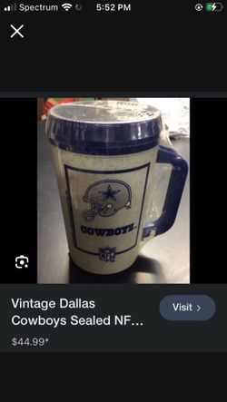 Dallas Cowboys vintage new old stock, Aladdin coffee mug thermos
