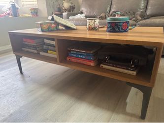 Wood coffee table
