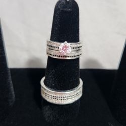 His And Hers Trio Wedding Ring Set