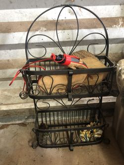 Hanging metal shelf