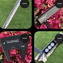 NEW - Custom Phantom Scotty Cameron 7.5 Black Armor Head And Shaft-Collector HC And Custom Only Grip. 