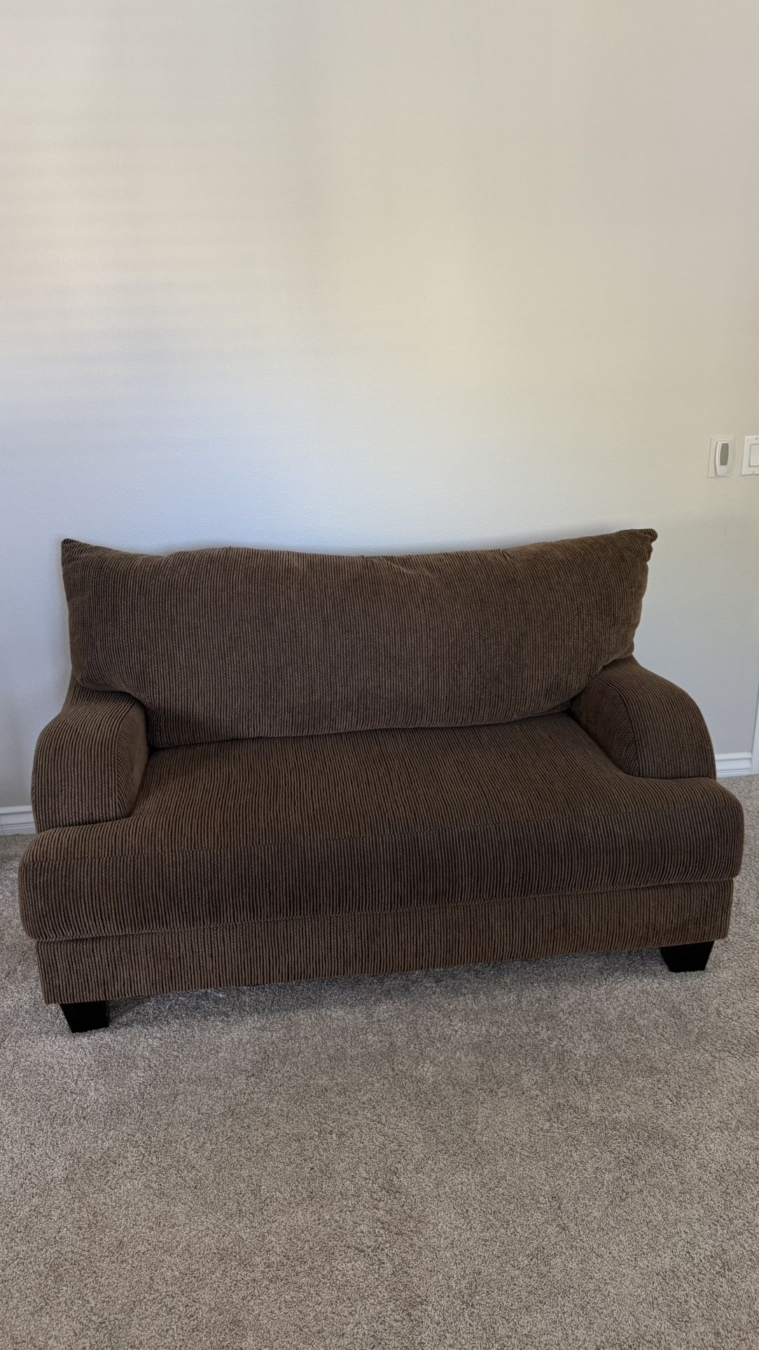 Brown couch sofa/ love seat furniture