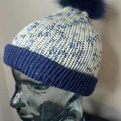 Unisex Reversible Adult Hand Knit Beanie