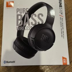New In Box -JBL Tune 510BT: Wireless On-Ear Headphones with Purebass Sound - Black