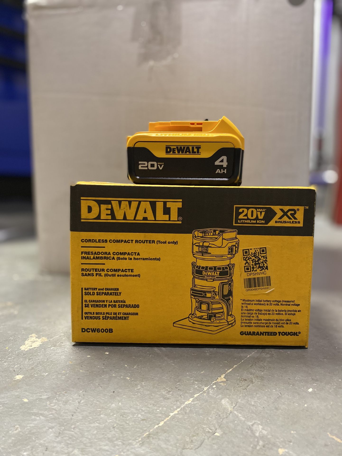 Dewalt Router Cordless + 4ah 20v Battery Brand New