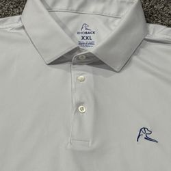 Men’s RHOBACK White Polyester Golf Polo - Size XXL 