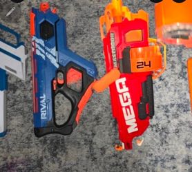 4 battery operated Nerf Guns