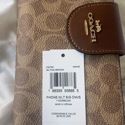 Brand New Coach Full Size Logo Wallet