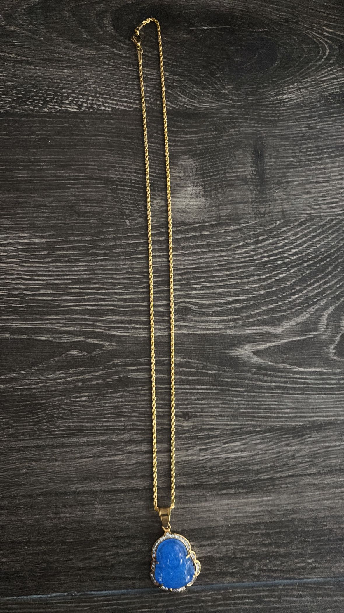 24 Inch 2mm Gold Filled Rope Chain/ w Buddha Pendant