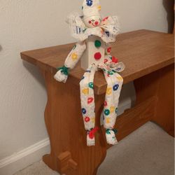 Vintage Wooden Body Clown 