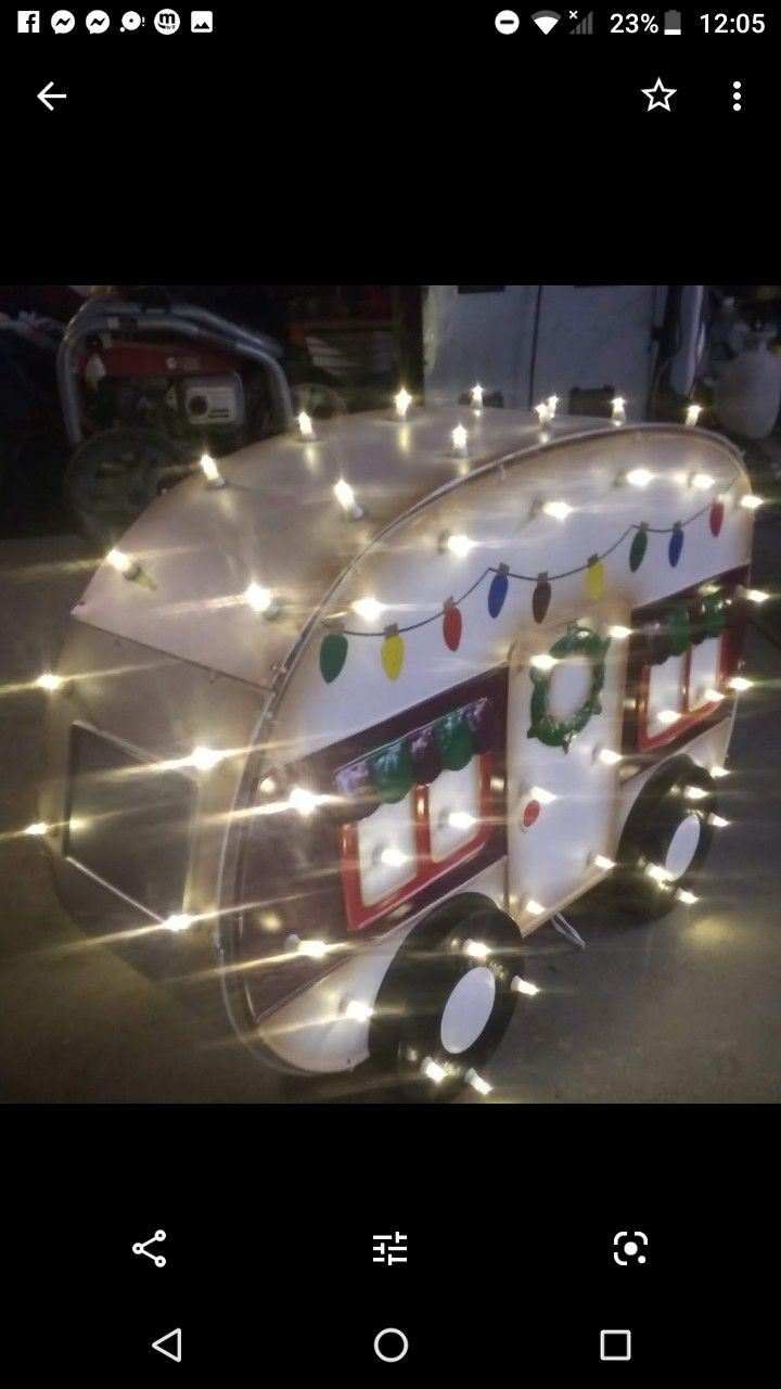 Christmas RV camper light up decoration