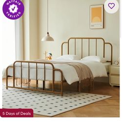 Queen Size Gurtha Metal Platform Bed Frame