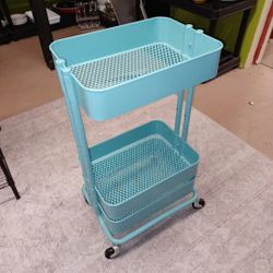 IKEA Teal Organizer on Castors