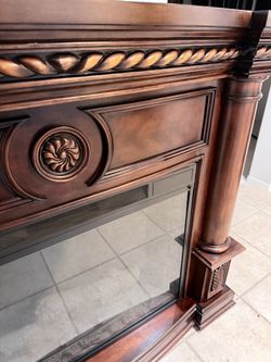 Freestanding electric fireplace
