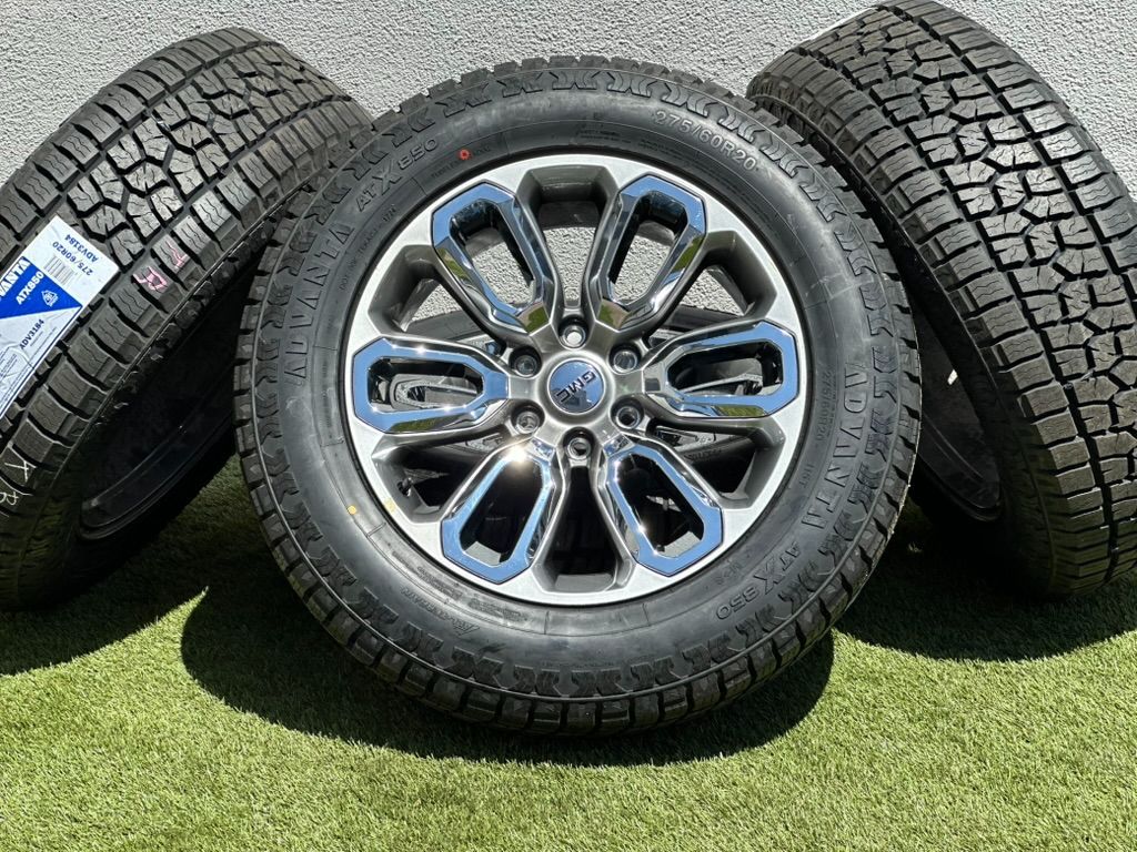 2025 NEW 20" Chevy Tahoe Silverado Suburban Rims 6 lug GMC Sierra Yukon Wheels A/T Tires 275/60R20 Denali