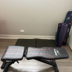 Flybird Adjustable Weight Bench with Exercise Mats