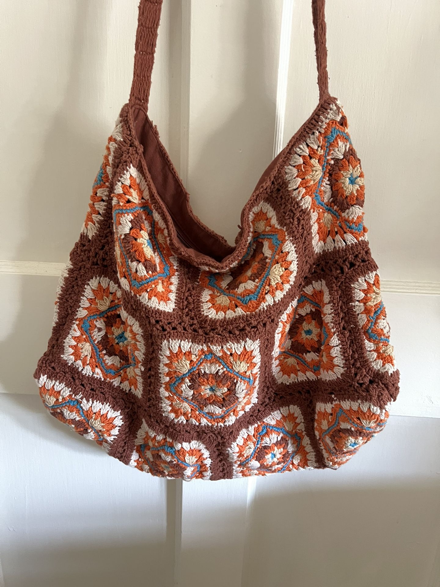 Free People Catch Me Crochet Granny Square Hobo Bag