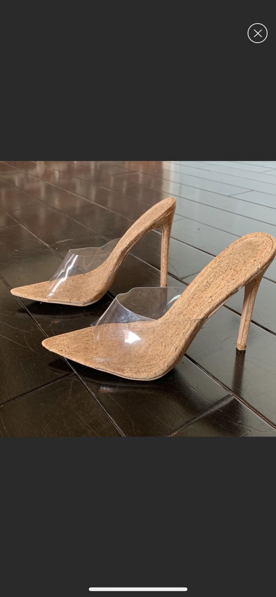 Cork and Clear Heels