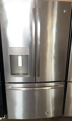 GE  3-Door Stainless Steel Fridge

