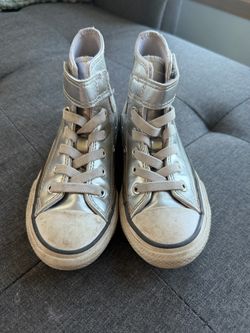 Converse Chuck Taylor High-Top Sneakers Silver