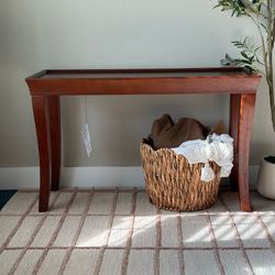 Modern 47” Wood Sofa Table, Console Table, Mid-Century Style (NEW)