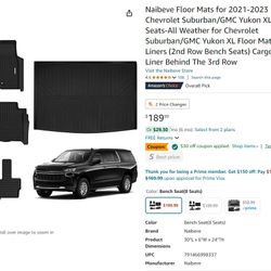2021-2024 Chevrolet Suburban/GMC Yukon Floor Mats