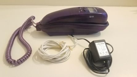 Bell Phones Northwestern 77519 One Touch Caller ID Corded Phone Clear Purple