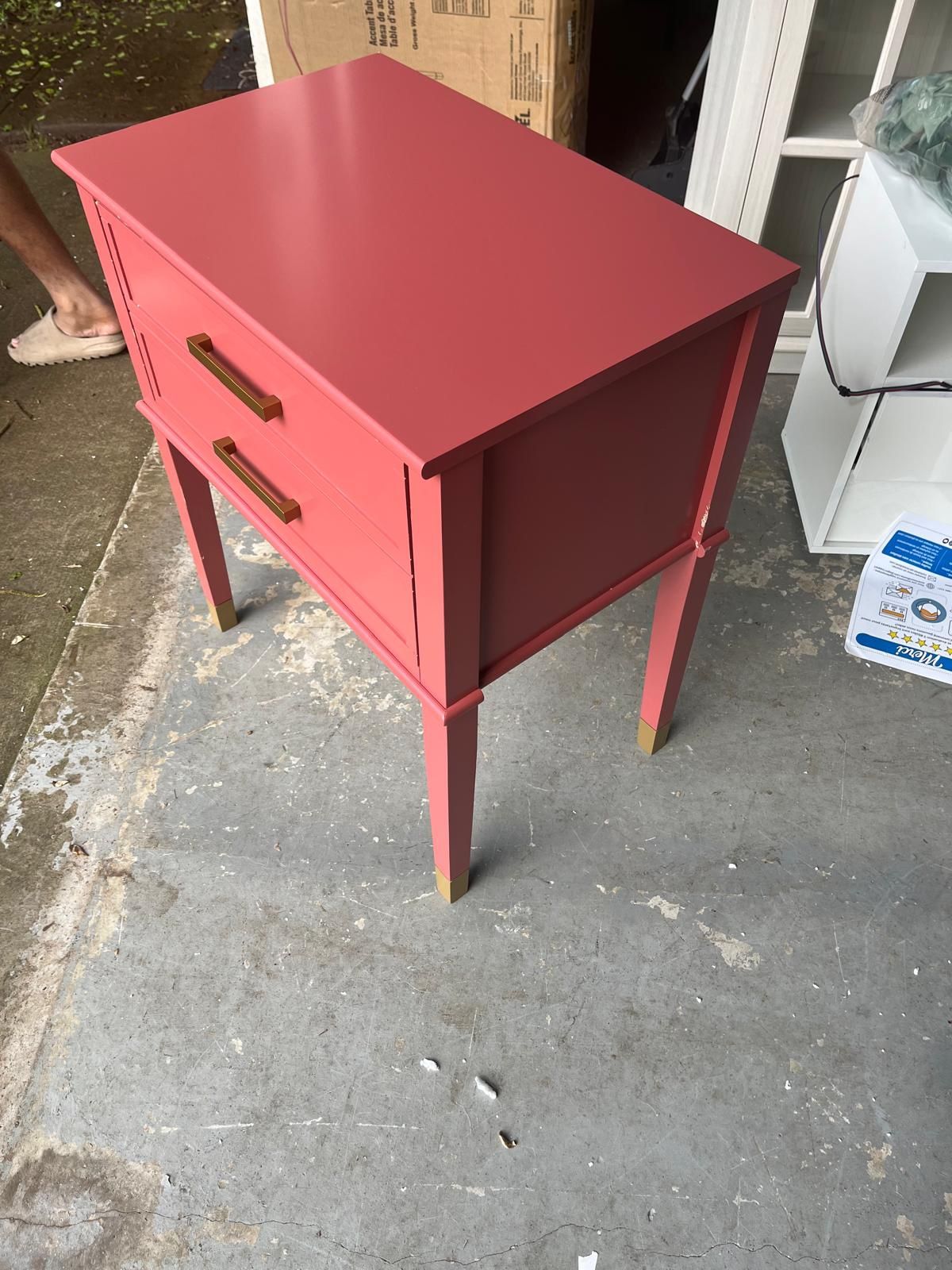 Cosmoliving By Cosmopolitan 23.6in Terracotta End Table With 2 Drawers