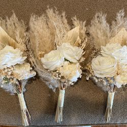 Bridal party bouquets (set of 3)