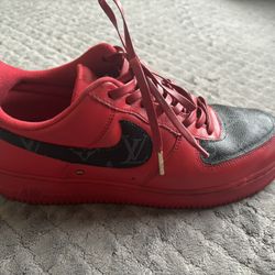 Red Nike Air Force 1 Low Louis Vuitton 