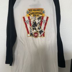 Red Shamrock World Wide Tour Baseball Tee