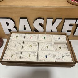 Vintage Metal Bright Gummed Letters Numbers Scrapbooking