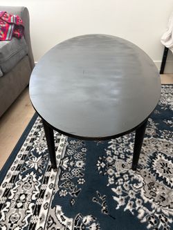 Black oval coffee table