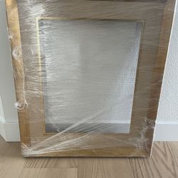 Large Wooden Gold and Linen Picture Frame