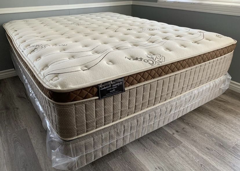 King Organic Cloud Edition Europillow Top 12inch Mattress !!
