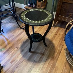 Mosaic Leaf Style Side End Table