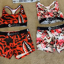 2 Ethika Top And Bottom Sets ! And A Free Moneyball Sports Bra