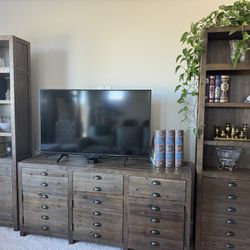 Beautiful Tv Stand With Storage And Two Shelf’s 