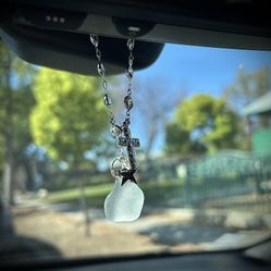 Sea Glass Rear View Mirror Decorations 