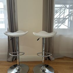 White Swivel Bar Stools