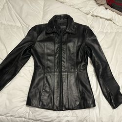 Wilson Leather Black Leather Jacket, Small