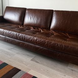 BenchMade Modern Mid Century Leather Couch 