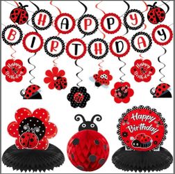 New 28 pcs ladybug party decor